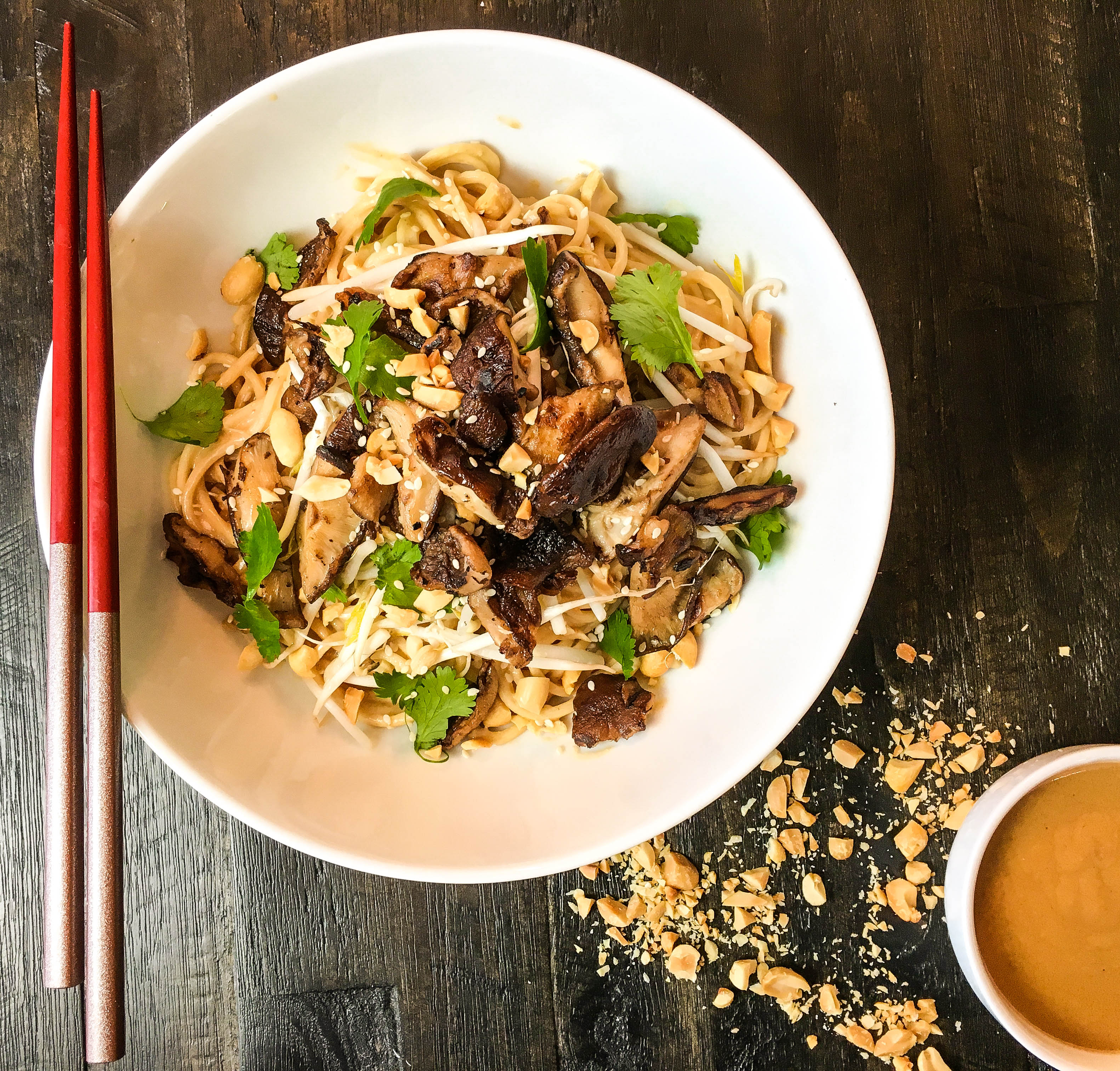 Shiitake Peanut Noodles