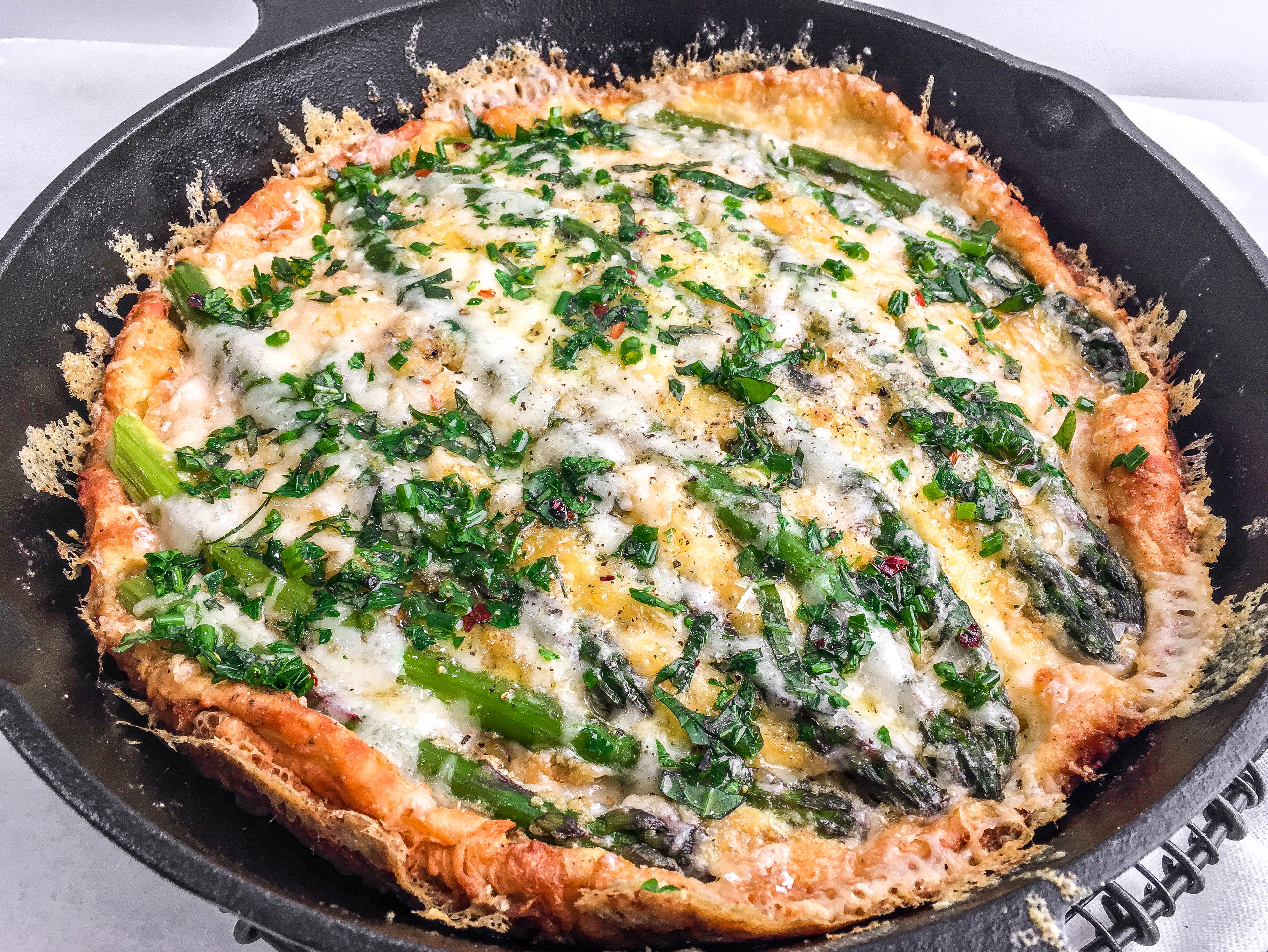 Asparagus and Cheese Dutch Baby with Spicy Herb Oil-2