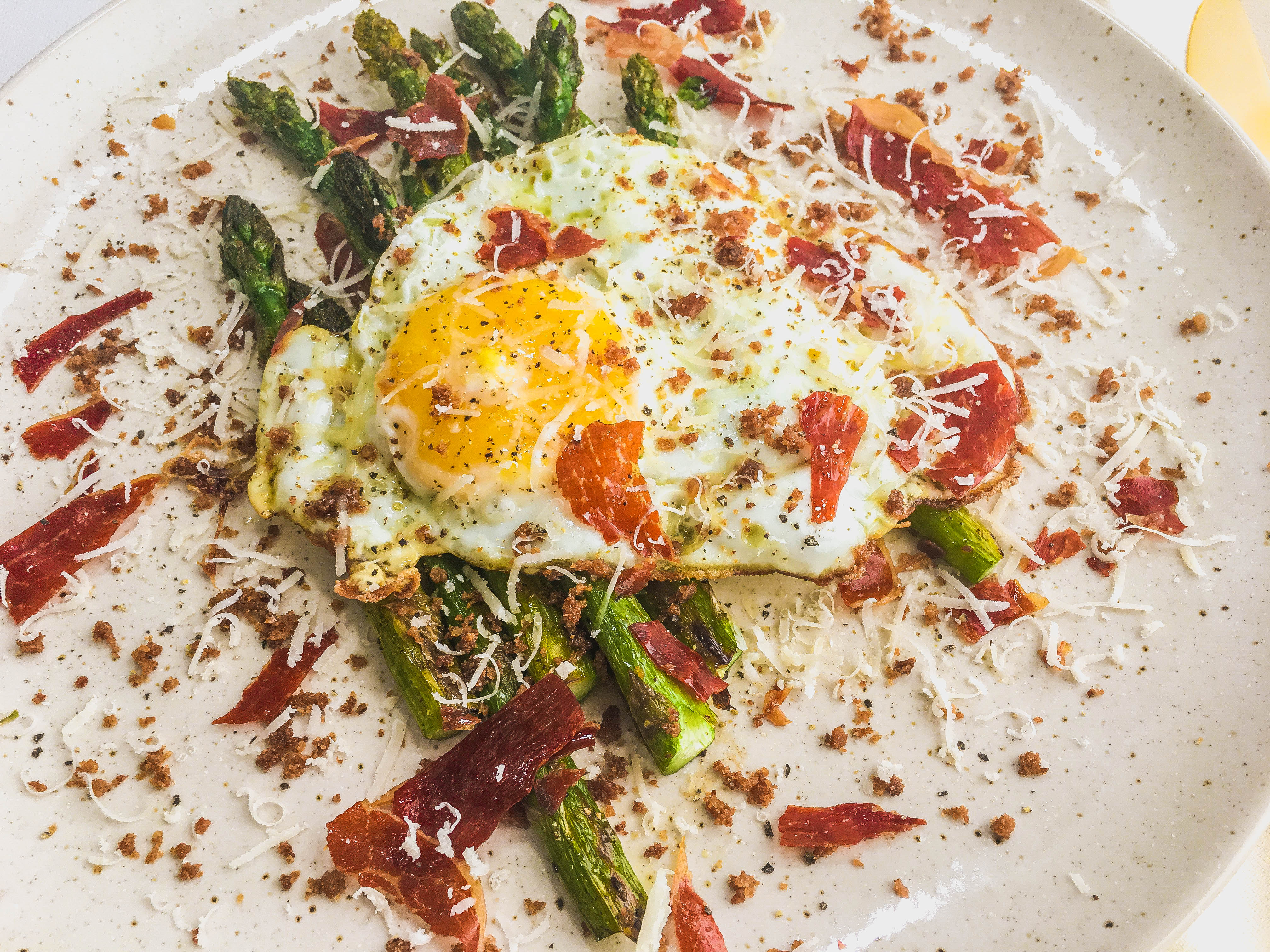 Asparagus with Olive Oil-Fried Egg, Brown Butter Breadcrumbs and Crispy Prosciutto-2.jpg