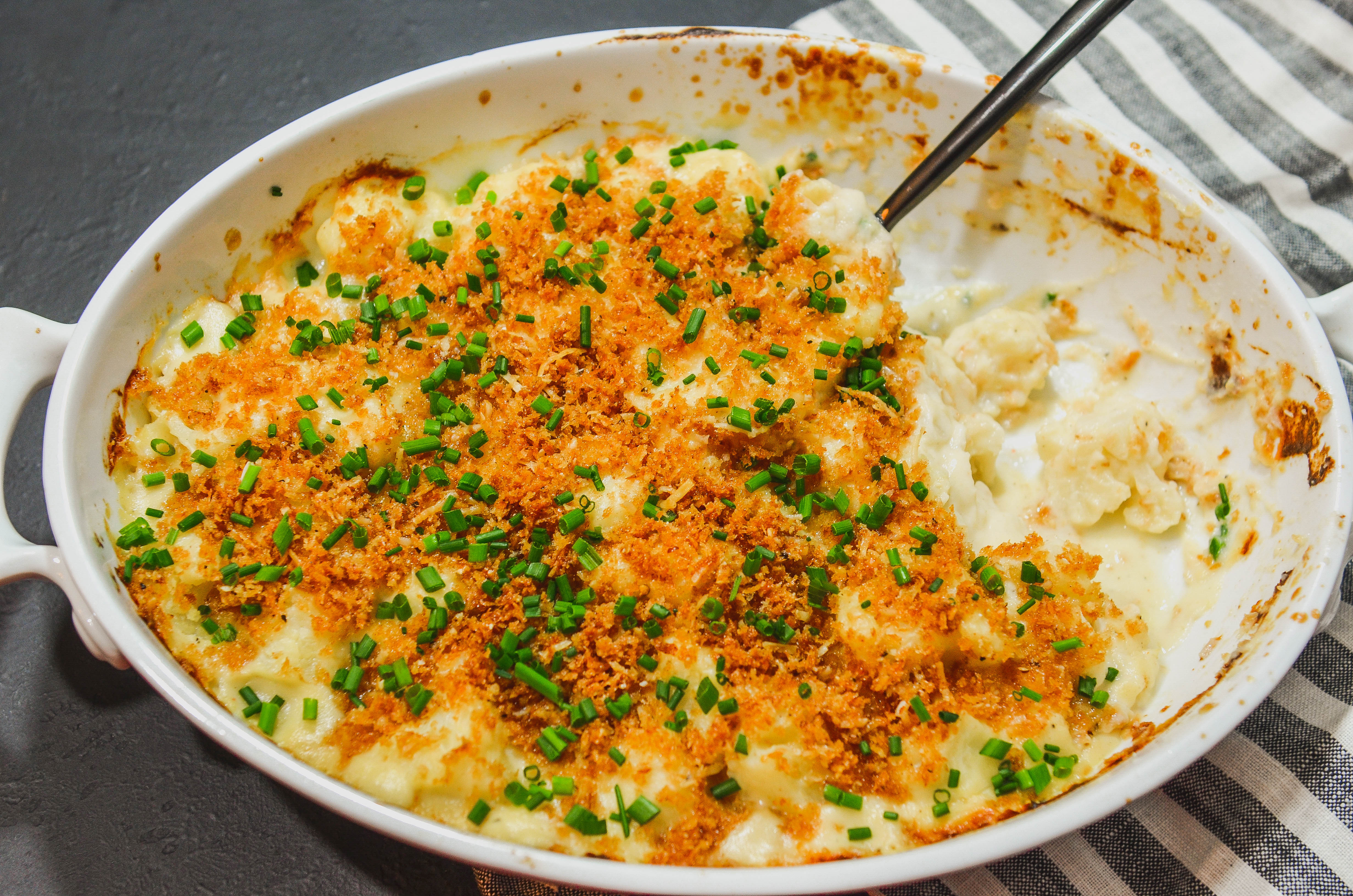 Creamless Cauliflower Gratin Never Not Hungry