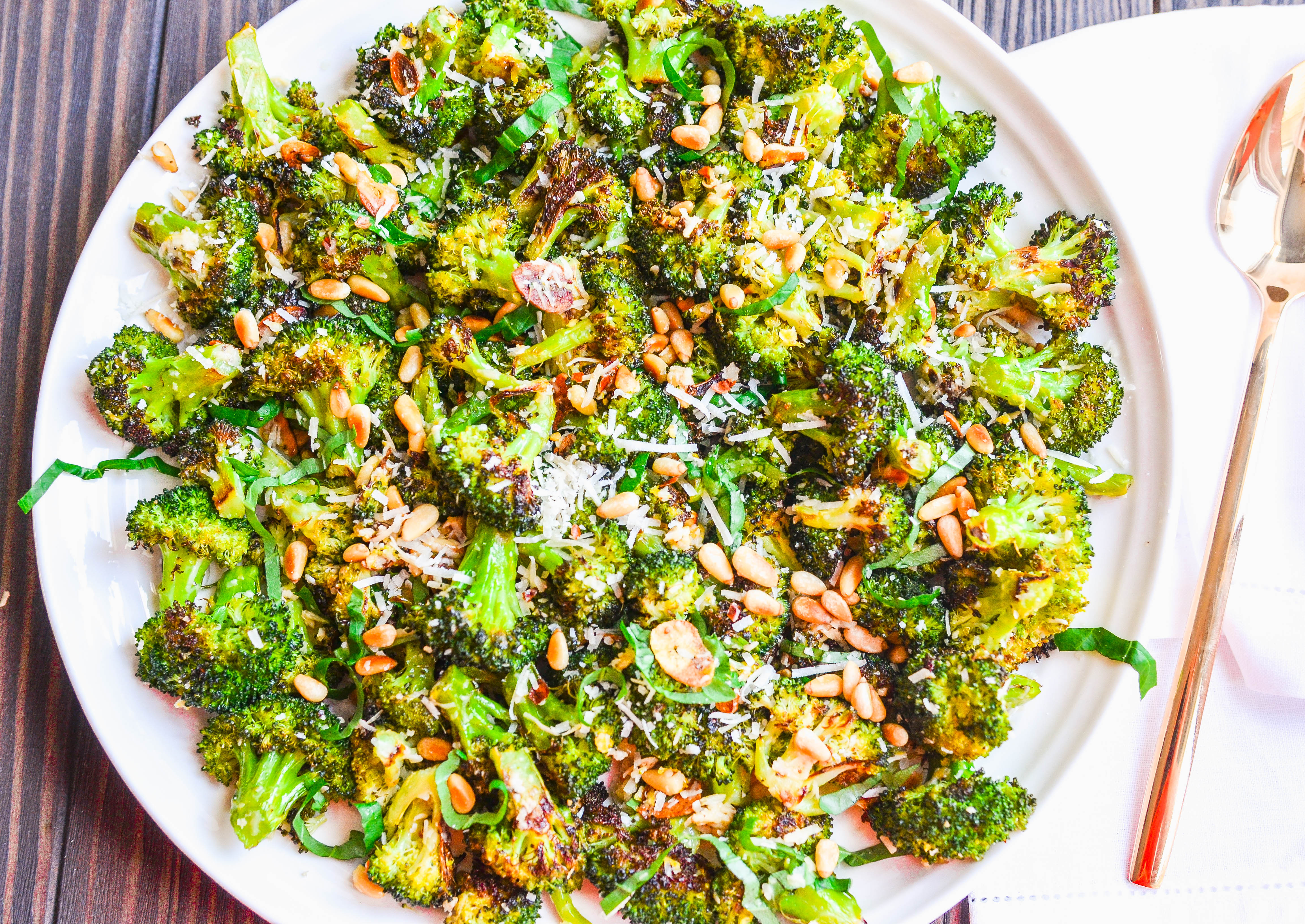 Roasted Broccoli with Parmesan, Pine Nuts and Lemon-4