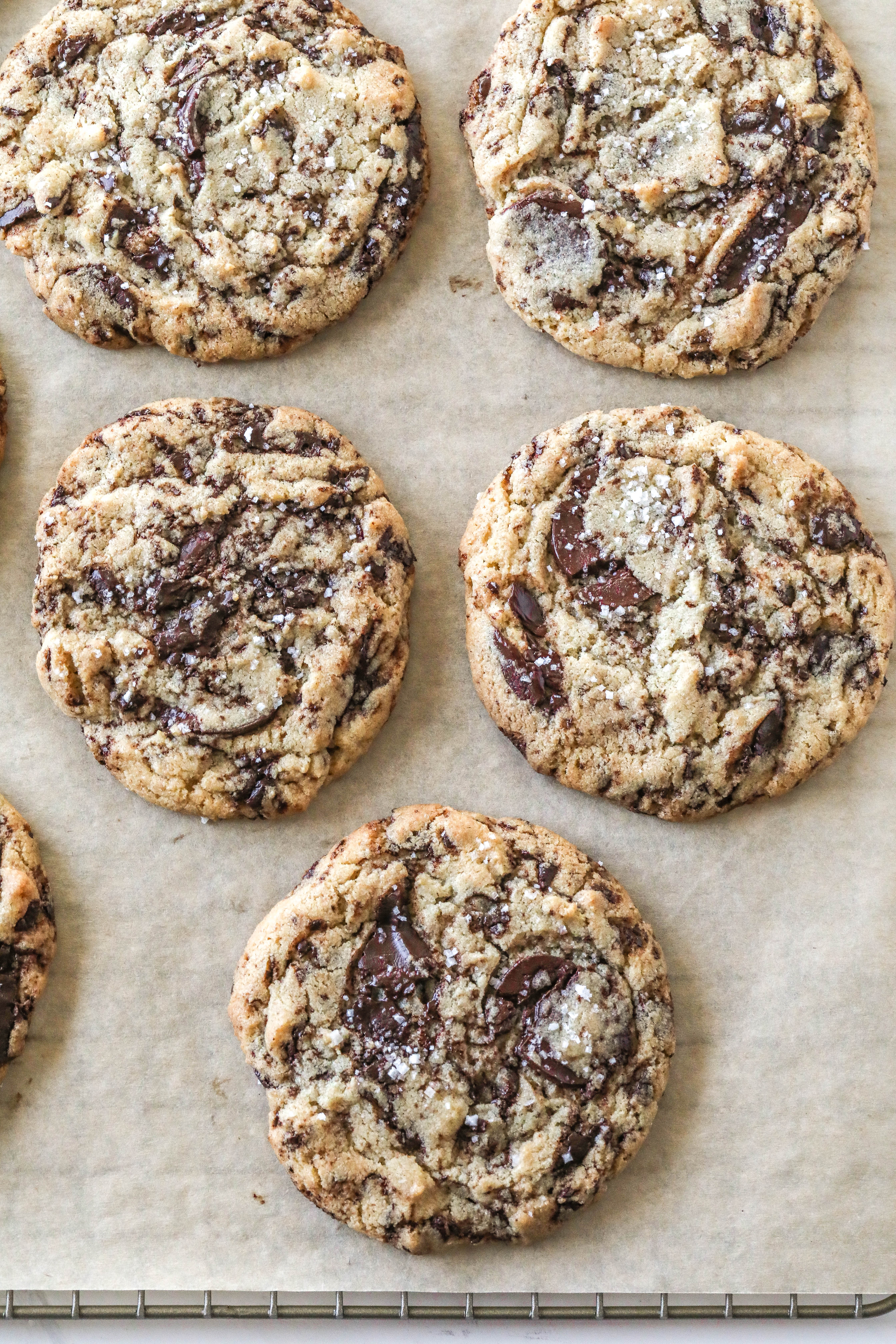 Salted Tahini Chocolate Chip Cookies