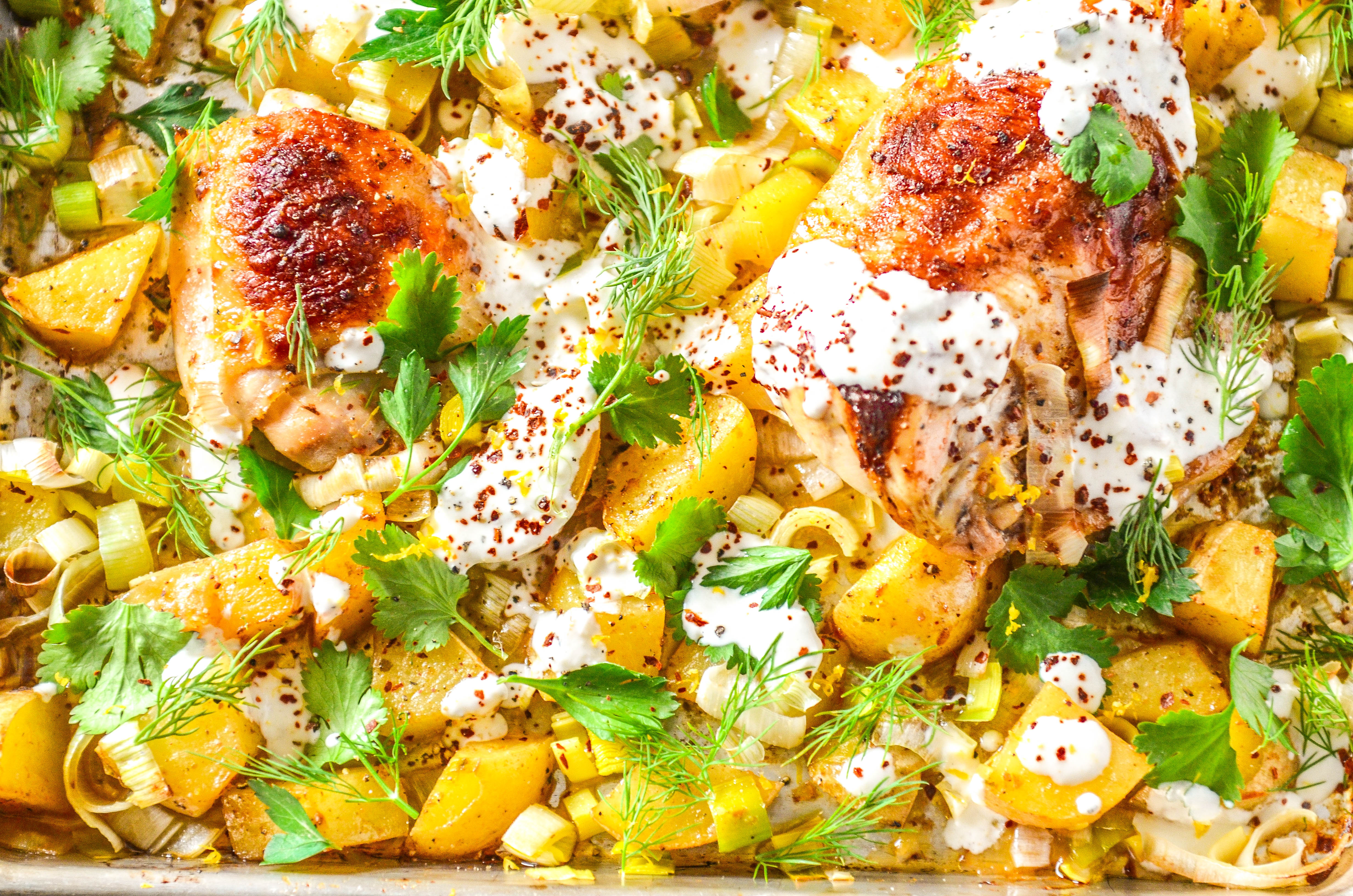 Sheet Pan Harissa Chicken with Potatoes, Leeks and Yogurt-2.jpg