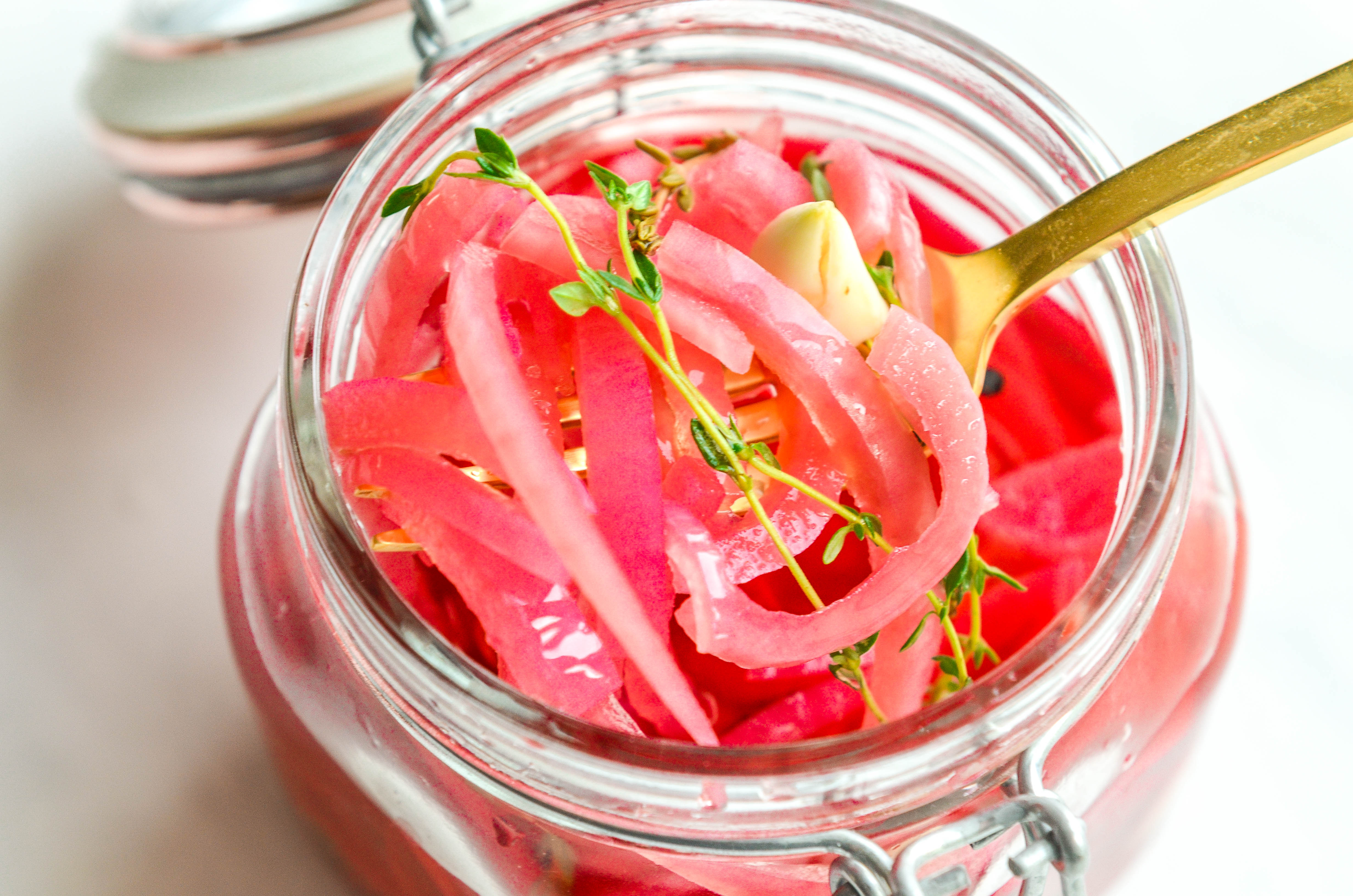 Quick-Pickled Red Onions - Never Not Hungry