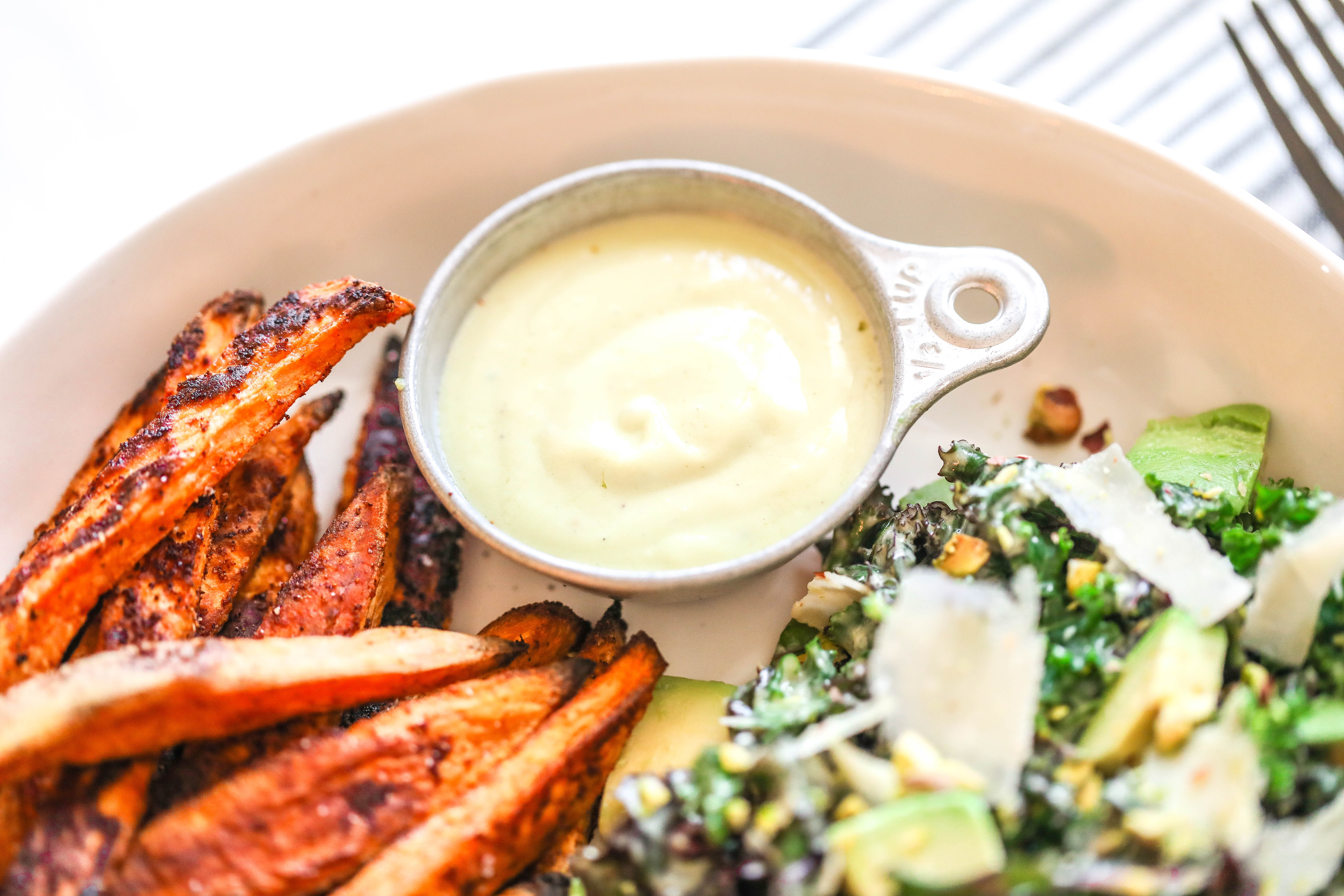 Avocado Kale Caesar Salad with Baked Sweet Potato Fries-2.jpg