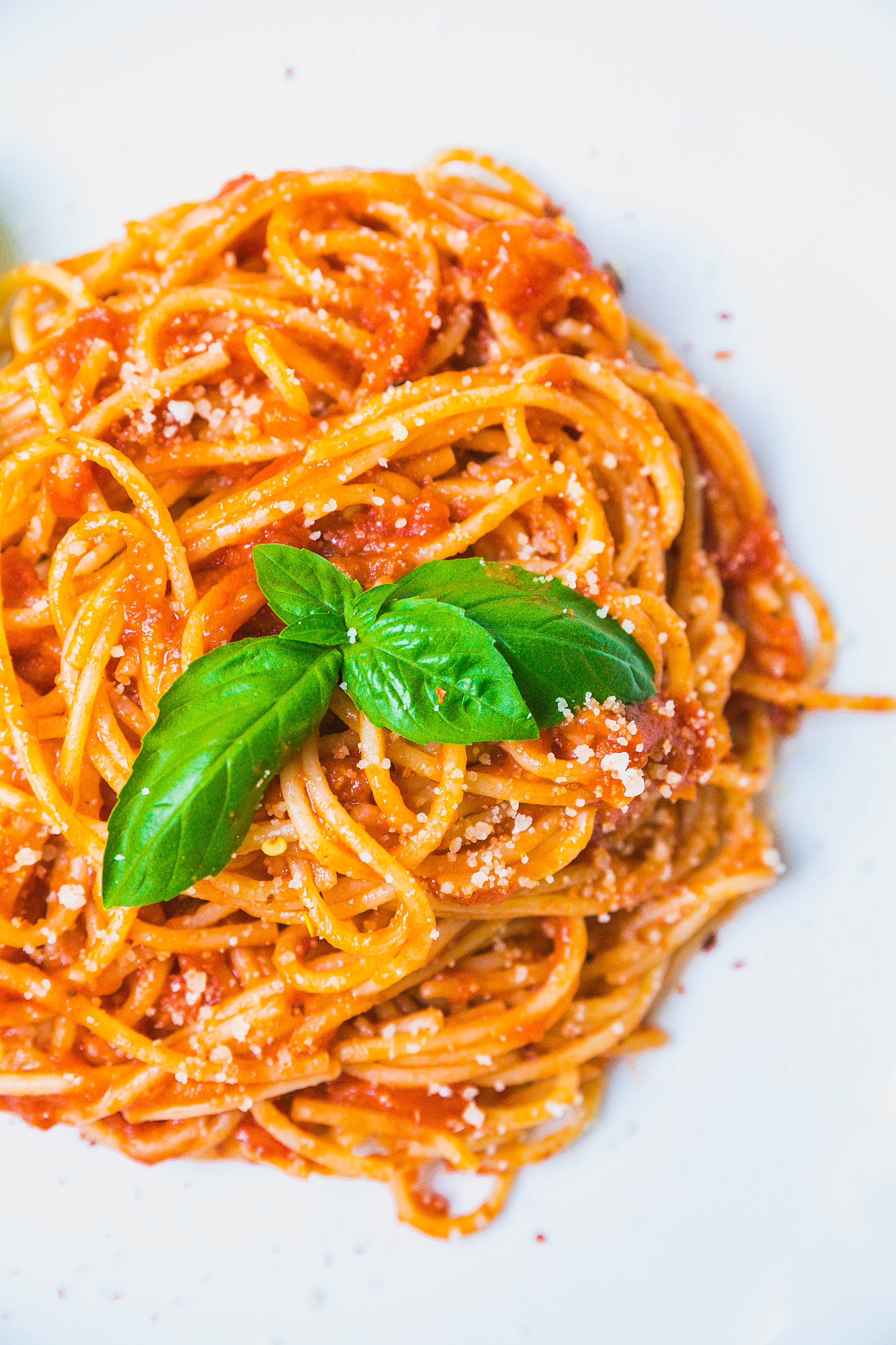 Spaghetti with Fresh Tomato and Basil Sauce-2