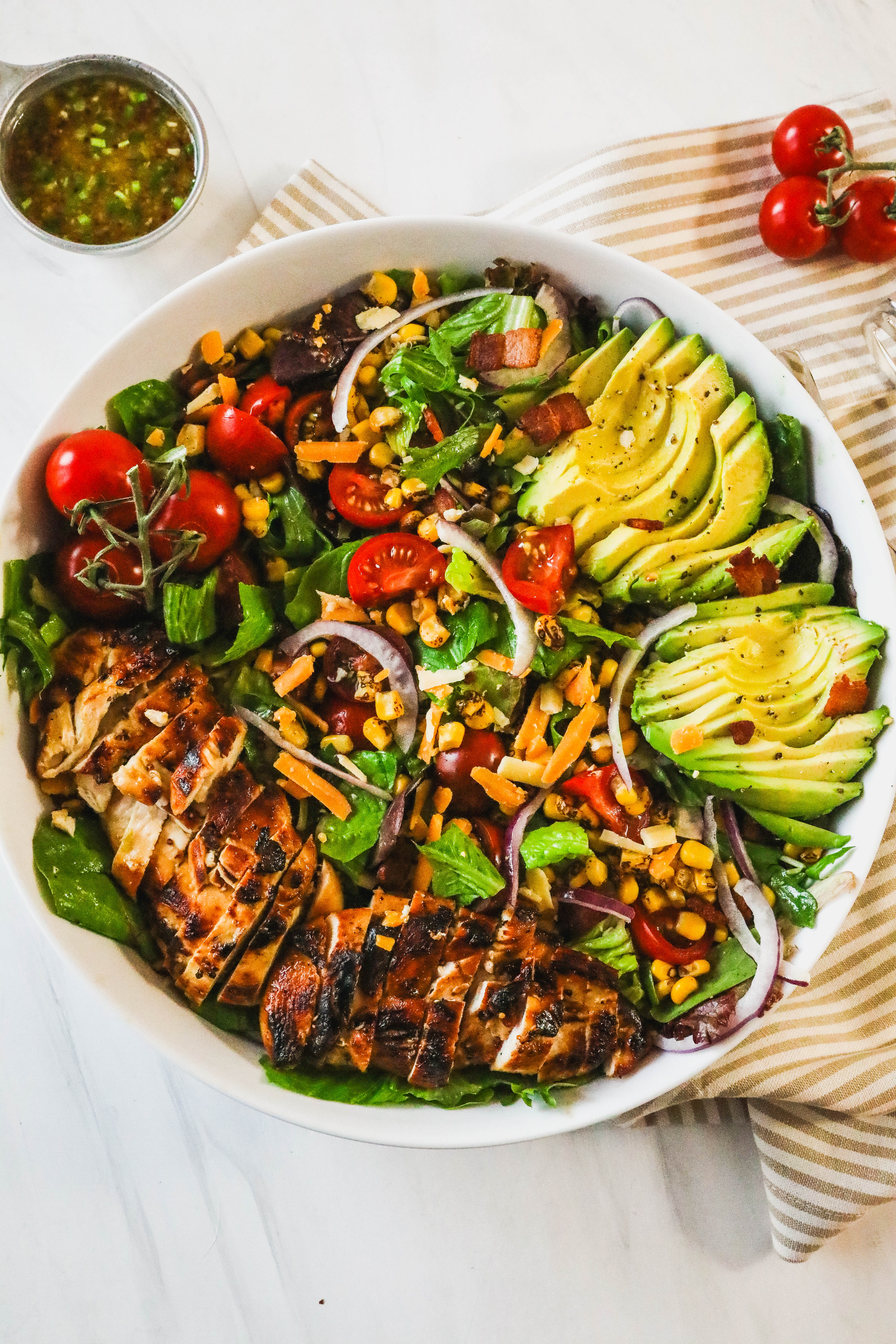 Honey Mustard Chicken, Bacon and Avocado Salad - Never Not  