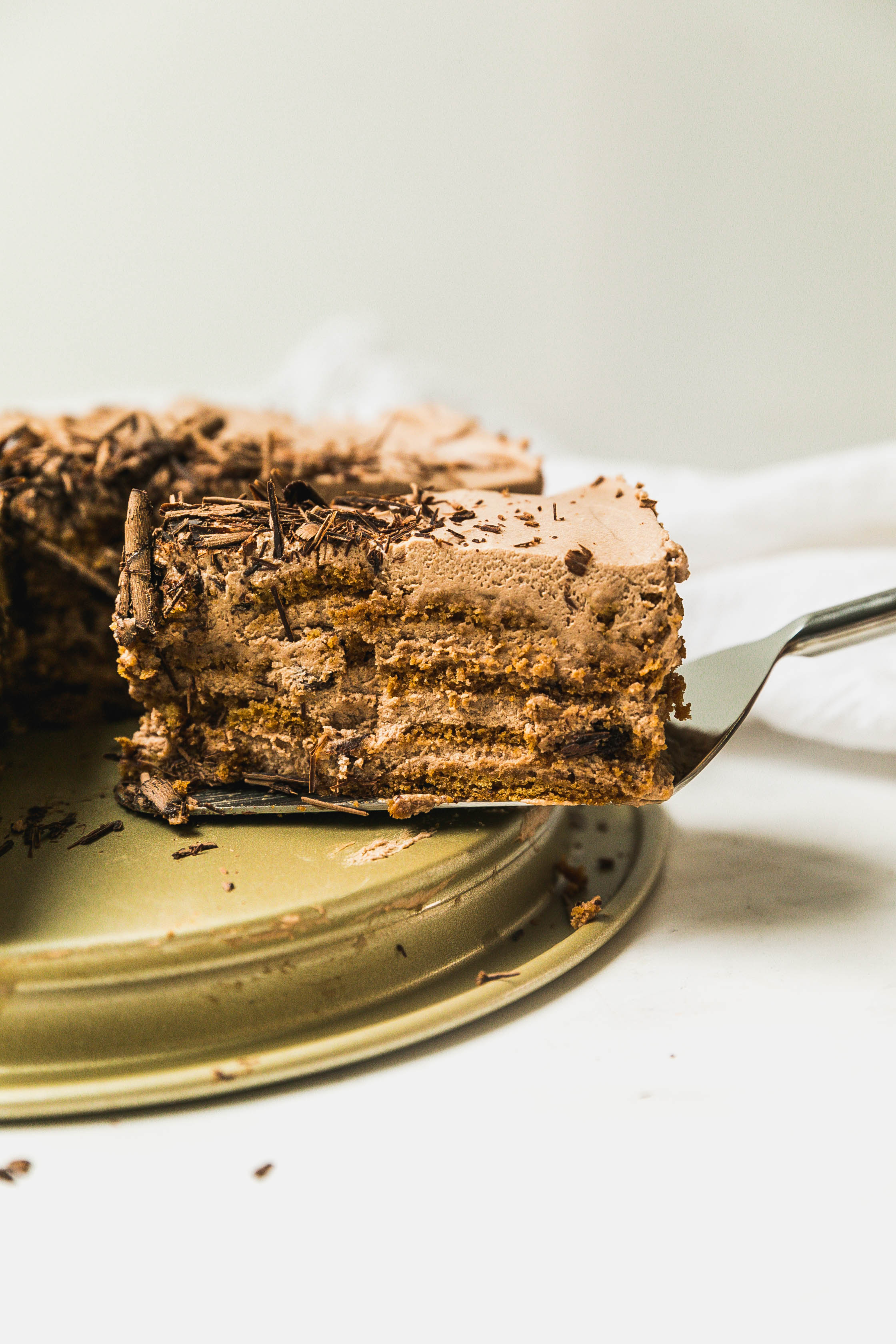 Mocha-Chocolate Chip Icebox Cake - Never Not Hungry
