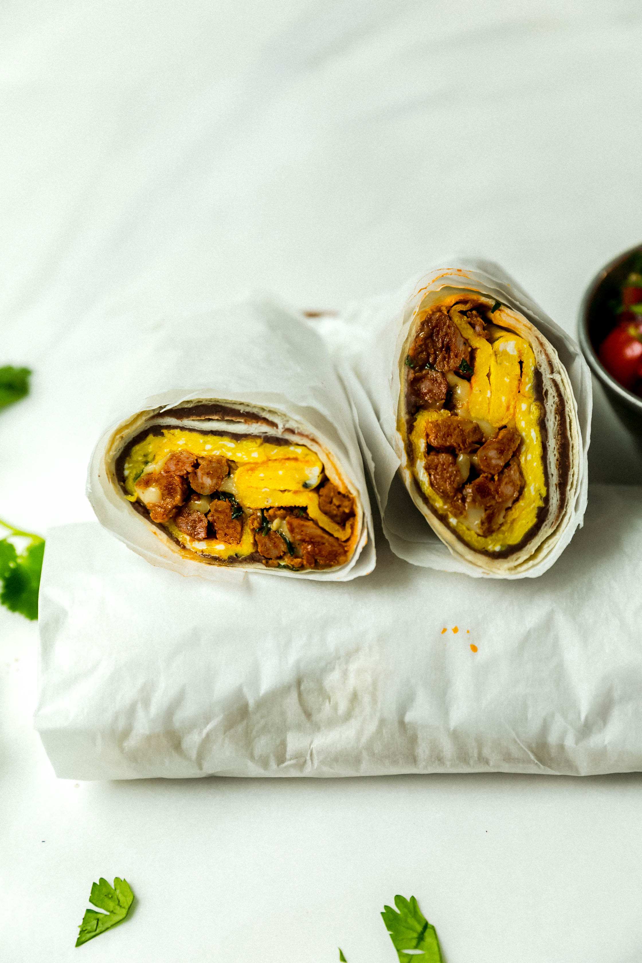 Rolled Omelet Burritos - Never Not Hungry