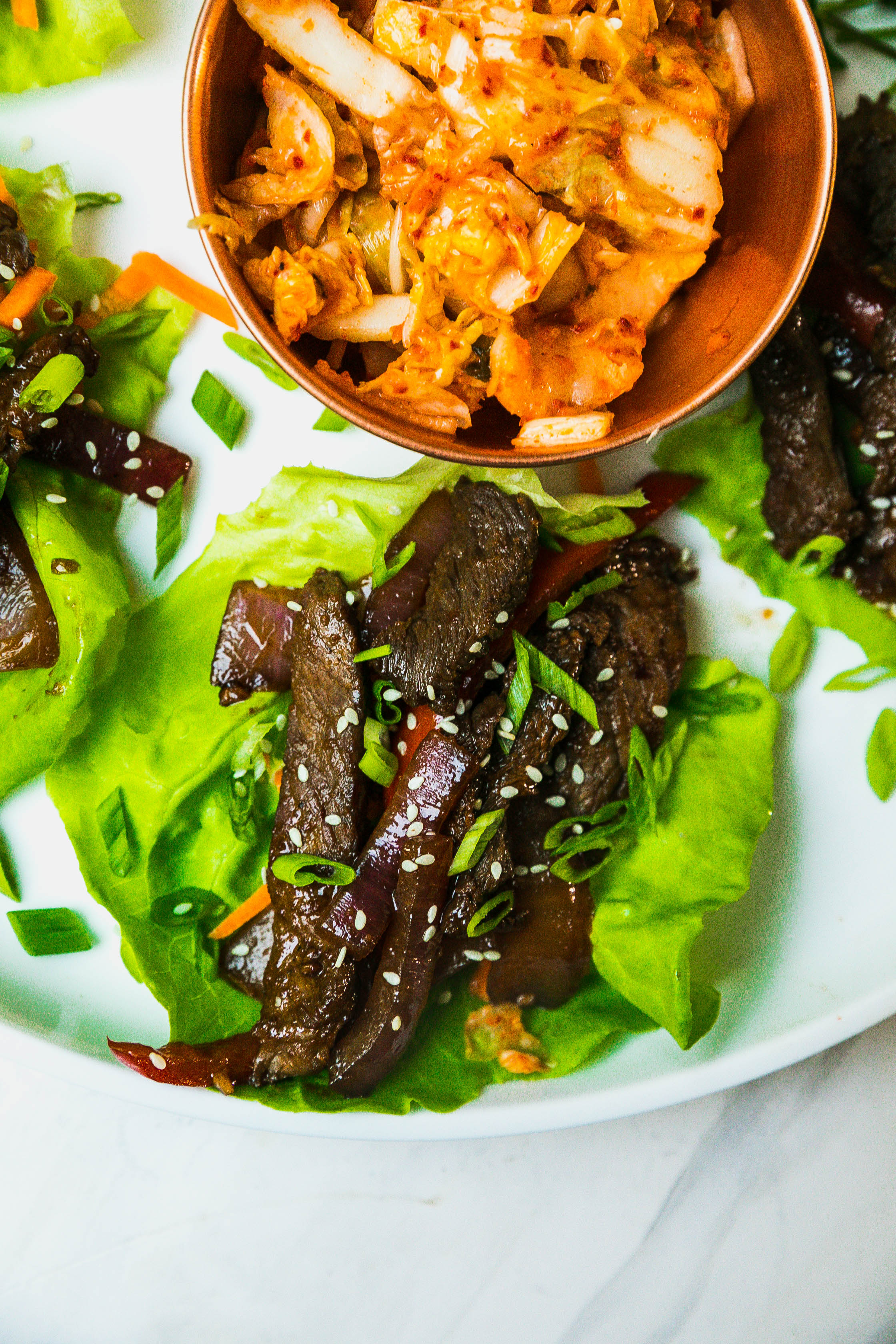 Beef Bulgogi Lettuce Wraps - Never Not Hungry